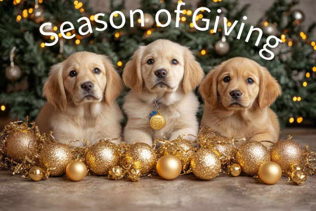 GR Gold Xmas balls season of giving